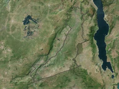 Doğu, Zambiya bölgesi. Yüksek çözünürlüklü uydu haritası
