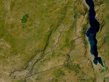 Doğu, Zambiya bölgesi. Düşük çözünürlüklü uydu haritası