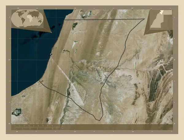 Эль Аюн Сакия Эль Хамра Провинция Западной Сахары Спутниковая Карта — стоковое фото