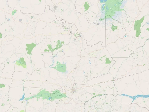 Centraal Regio Zambia Open Kaart Van Straat — Stockfoto