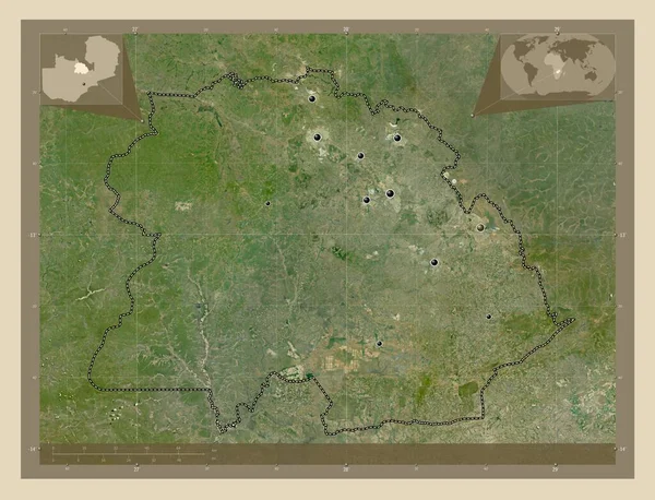 Медный Пояс Провинция Замбия Спутниковая Карта Высокого Разрешения Места Расположения — стоковое фото