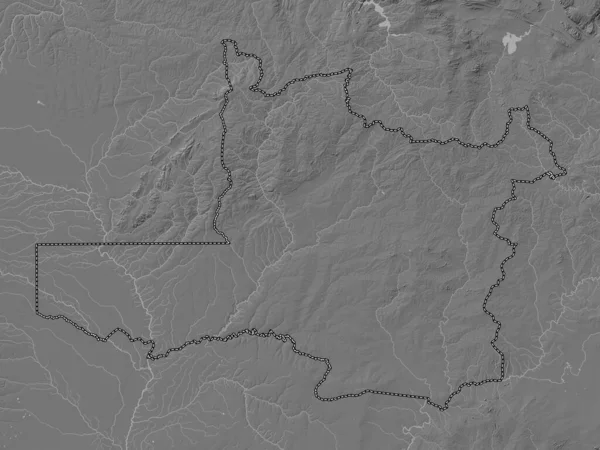 Северо Западный Провинция Замбия Карта Высот Билевеля Озерами Реками — стоковое фото