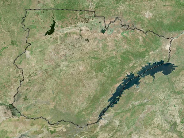 Sud Regione Dello Zambia Mappa Satellitare Alta Risoluzione — Foto Stock