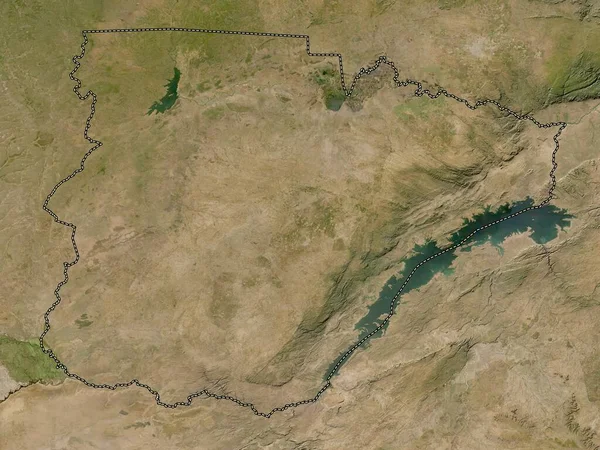 Southern Region Zambia Low Resolution Satellite Map — Stock Photo, Image