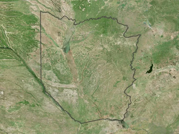 Nyugaton Zambiában Nagyfelbontású Műholdas Térkép — Stock Fotó