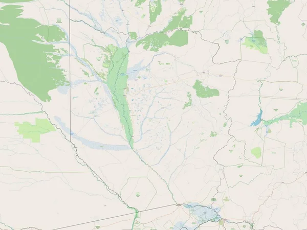 Zachodni Region Zambii Otwarta Mapa Ulic — Zdjęcie stockowe