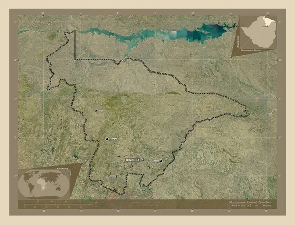 Центральний Машоналенд Провінція Зімбабве Супутникова Карта Високої Роздільної Здатності Місця — стокове фото
