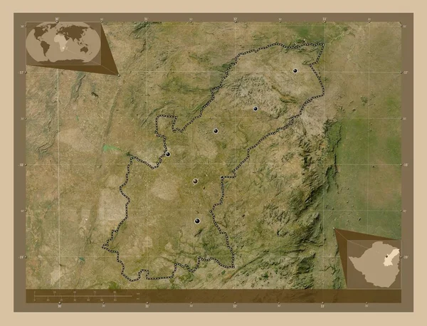 Восточный Машоналанд Провинция Зимбабве Карта Спутника Низкого Разрешения Места Расположения — стоковое фото