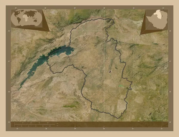 Mashonaland West Επαρχία Ζιμπάμπουε Δορυφορικός Χάρτης Χαμηλής Ανάλυσης Γωνιακοί Χάρτες — Φωτογραφία Αρχείου