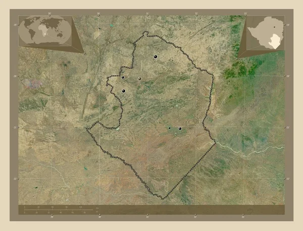 Масвинго Провинция Зимбабве Спутниковая Карта Высокого Разрешения Места Расположения Крупных — стоковое фото