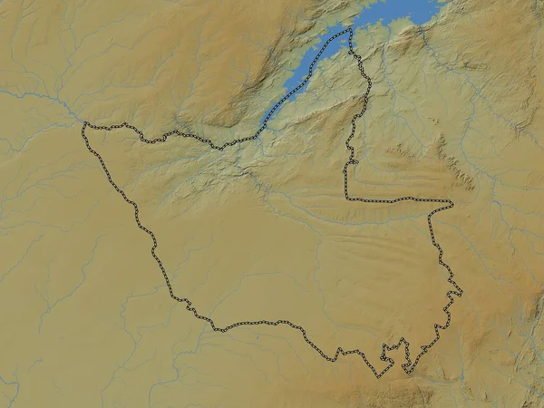 Matabeleland North Província Zimbabué Mapa Elevação Colorido Com Lagos Rios — Fotografia de Stock