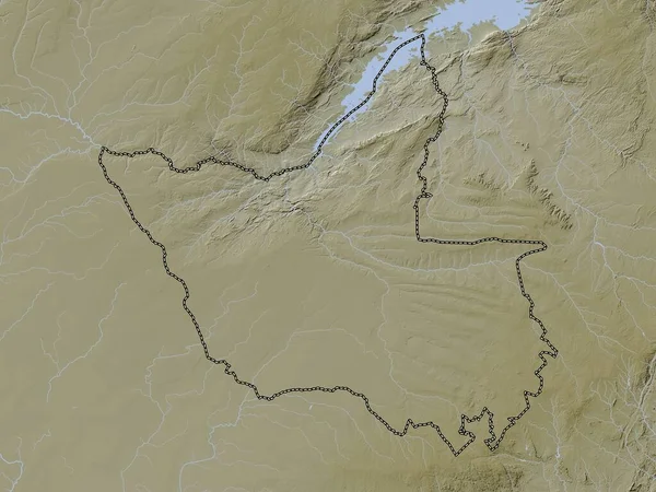 Matabeleland North Province Zimbabwe Elevation Map Colored Wiki Style Lakes — Stock Photo, Image
