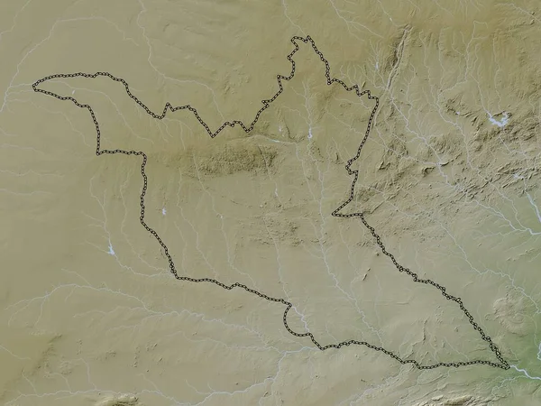Güney Matabeleland Zimbabwe Vilayeti Yükseklik Haritası Göller Nehirlerle Wiki Stilinde — Stok fotoğraf