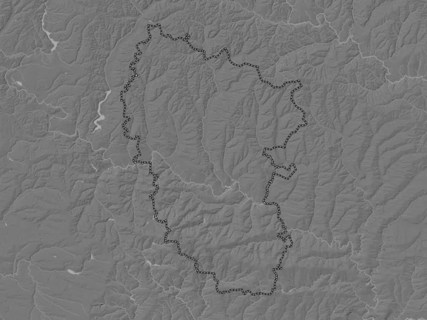Luhans Región Ucrania Mapa Elevación Bilevel Con Lagos Ríos —  Fotos de Stock