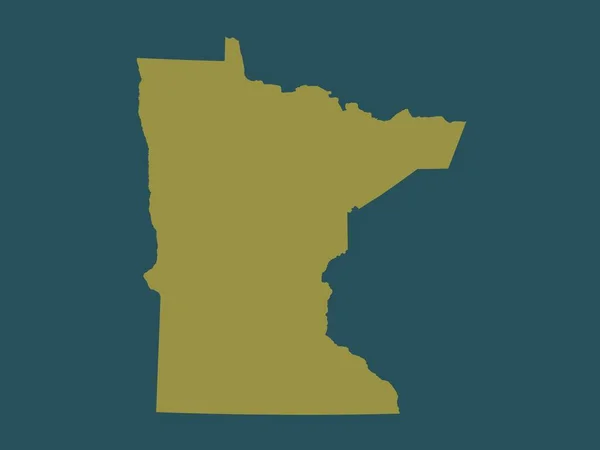 Minnesota State United States America Solid Color Shape — Stock Photo, Image