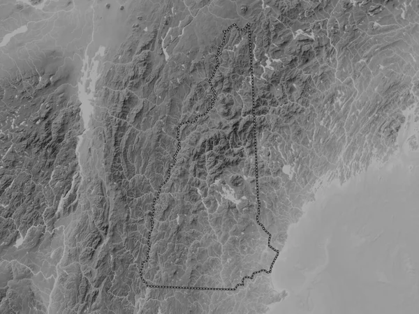 New Hampshire State United States America Grayscale Elevation Map Lakes — Stock Photo, Image