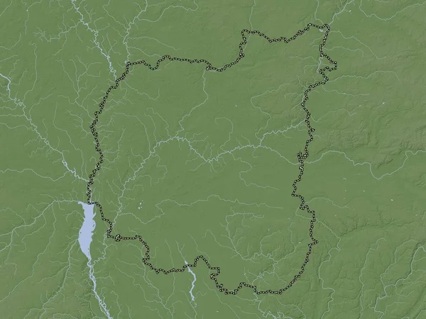 Chernihiv Región Ucrania Mapa Elevación Coloreado Estilo Wiki Con Lagos — Foto de Stock