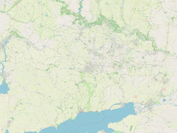 Донецьк Район України Відкрита Карта Вулиць — стокове фото