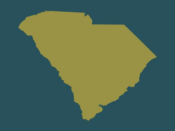 South Carolina State United States America Solid Color Shape — Stock Photo, Image