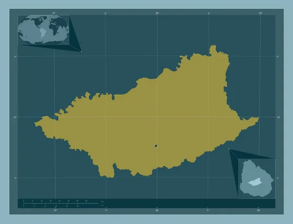 Дуразно Уругвай Твердая Форма Цвета Вспомогательные Карты Расположения Углов — стоковое фото