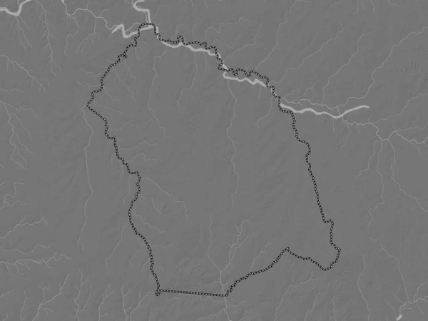 Флорес Департамент Уругвая Карта Высот Билевеля Озерами Реками — стоковое фото