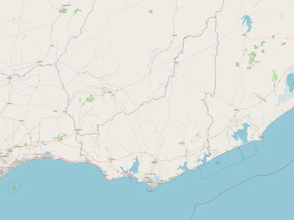 Maldonado Departament Urugwaju Otwarta Mapa Ulic — Zdjęcie stockowe