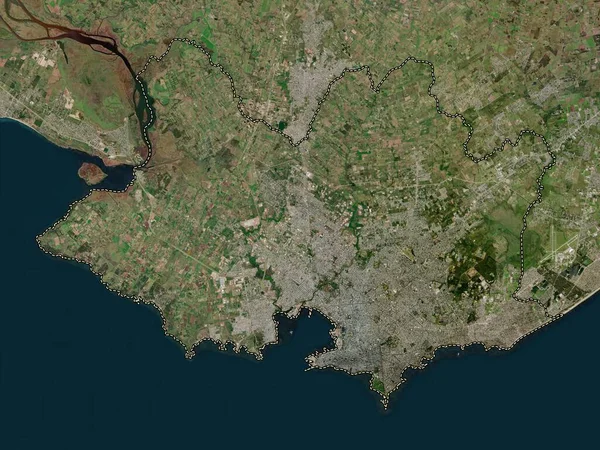 Montevideo Dipartimento Dell Uruguay Mappa Satellitare Alta Risoluzione — Foto Stock