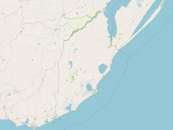 Rocha Uruguay Departmanı Açık Sokak Haritası — Stok fotoğraf
