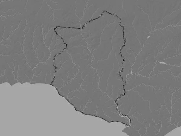 San Jose Departamento Uruguai Bilevel Mapa Elevação Com Lagos Rios — Fotografia de Stock