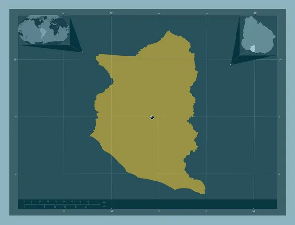 San Jose 乌拉圭省 固体的颜色形状 角辅助位置图 — 图库照片