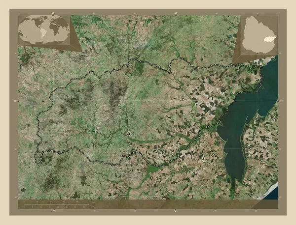 Treinta Tres Departament Urugwaju Mapa Satelity Wysokiej Rozdzielczości Pomocnicze Mapy — Zdjęcie stockowe