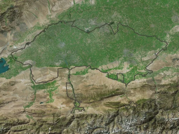 Ferghana Région Ouzbékistan Carte Satellite Haute Résolution — Photo