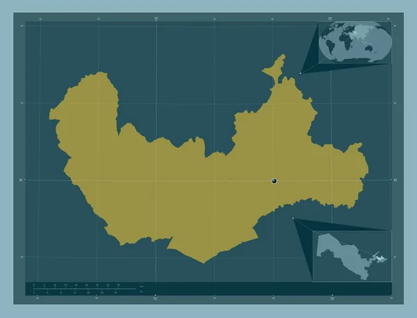 Namangan Regionen Uzbekistan Fast Färgform Hjälpkartor För Hörnen — Stockfoto