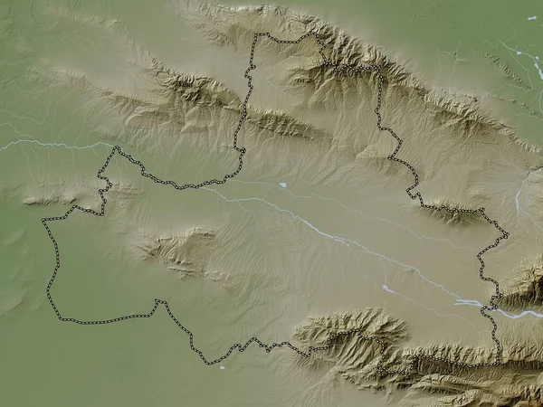 Samarcanda Región Uzbekistán Mapa Elevación Coloreado Estilo Wiki Con Lagos —  Fotos de Stock