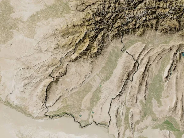 Surkhandarya Regione Dell Uzbekistan Mappa Satellitare Bassa Risoluzione — Foto Stock