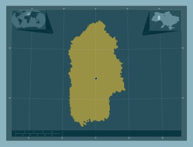 Khmel 'nyts' kyy, Ukrayna bölgesi. Katı renk şekli. Köşedeki yedek konum haritaları