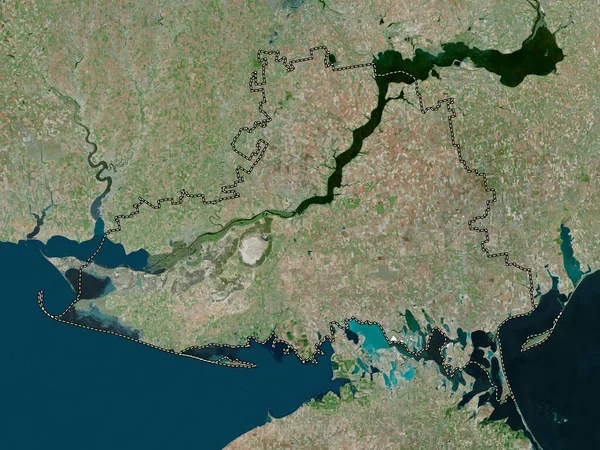 Kherson Regionen Ukraina Högupplöst Satellitkarta — Stockfoto