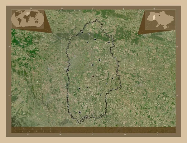 Khmel Nyts Kyy Oblast Ukrajiny Satelitní Mapa Nízkým Rozlišením Umístění — Stock fotografie