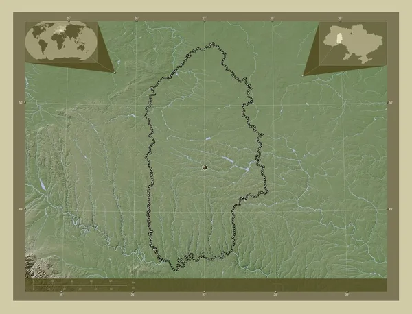 Khmel Nyts Kyy Oblast Ukrajiny Zdvihová Mapa Zbarvená Stylu Wiki — Stock fotografie