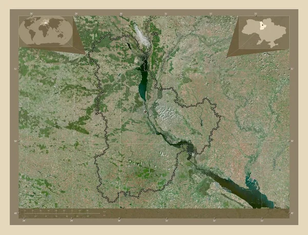 Kiev Regione Dell Ucraina Mappa Satellitare Alta Risoluzione Mappa Della — Foto Stock