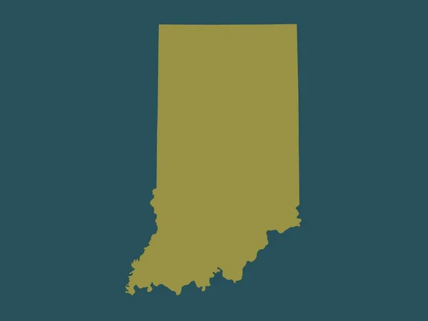 Indiana Bundesstaat Der Vereinigten Staaten Von Amerika Einfarbige Form — Stockfoto