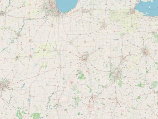 Indiana Amerika Birleşik Devletleri Açık Sokak Haritası — Stok fotoğraf