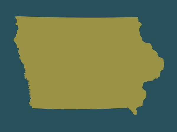 Iowa Estados Unidos América Forma Cor Sólida — Fotografia de Stock