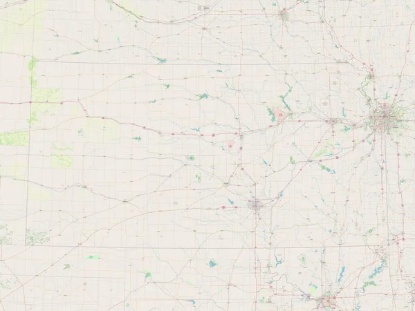 Kansas Amerika Birleşik Devletleri Açık Sokak Haritası — Stok fotoğraf