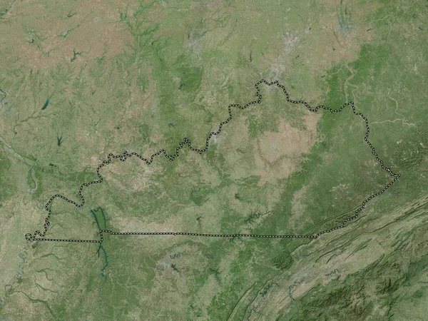 Κεντάκι Πολιτεία Των Ηπα Δορυφορικός Χάρτης Υψηλής Ανάλυσης — Φωτογραφία Αρχείου