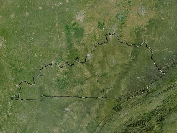 Kentucky Estado Los Estados Unidos América Mapa Satelital Baja Resolución — Foto de Stock