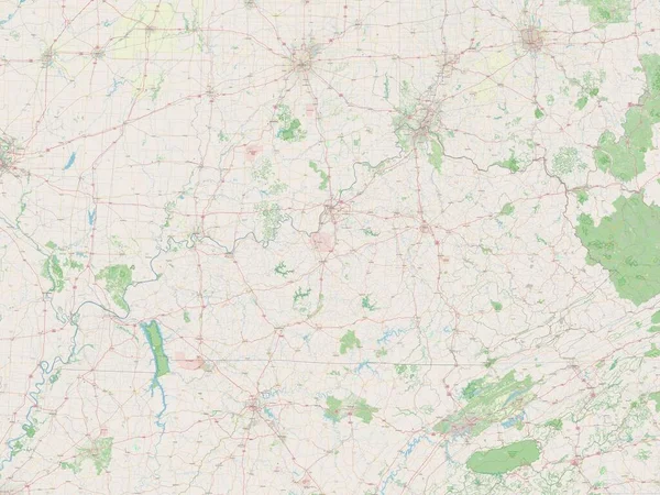 Kentucky Amerika Birleşik Devletleri Açık Sokak Haritası — Stok fotoğraf