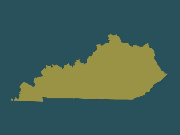 Kentucky Stato Degli Stati Uniti America Forma Tinta Unita — Foto Stock