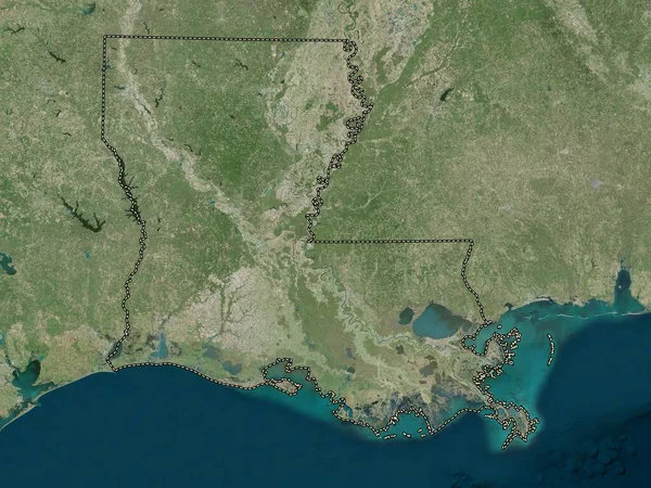 Louisiana Estado Los Estados Unidos América Mapa Satélite Alta Resolución —  Fotos de Stock