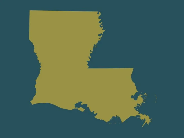 Louisiana State United States America Solid Color Shape — Stock Photo, Image